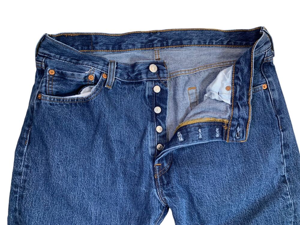 Levi's 501XX Premium Jeans 36x32 Men Blue Denim Straight Leg Button Fly Relaxed